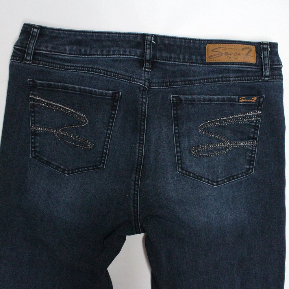 Women's Size 14 Skinny Seven7 Blue Jean Capri Pants - Picture 3 of 14